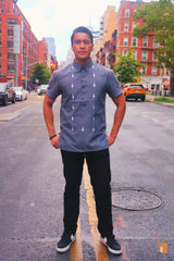 Pineapple Everyday Barong in Grey Chambray