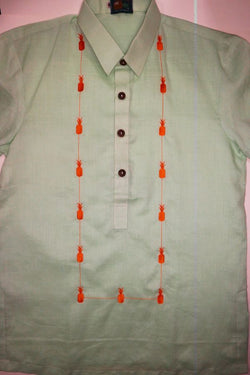 Pineapple Everyday Barong in Sage Green