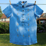 Pineapple Everyday Barong in Light Blue